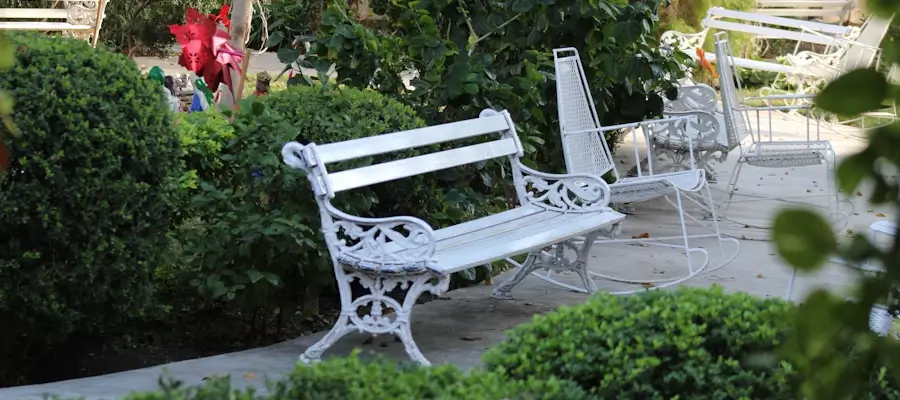 Fotografía del jardín de la casa de reposo